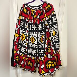 Colorful Geometric Print Skirt by KaraChic, One Size